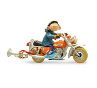 Plastoy Figurine Gaston Lagaffe – Gaston et la Moto Sapetoku – Résine – 11 cm