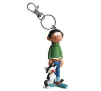 Plastoy Gaston Lagaffe Porte-clés Gaston et son chat - Plastique - 14 cm