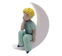 Plastoy Le Petit Prince Figurine Chibi Petit Prince assis sur la Lune - Résine - 7 cm