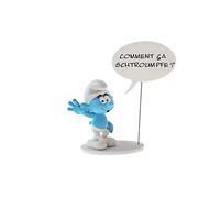 Plastoy Les Schtroumpfs Figurine Schtroumpf Grognon Collection Bulles Comment ça Schtroumpfe ? - Résine - 17 cm