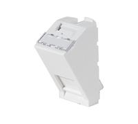 Plastron 22,5x45 incliné 30° pour 1 port RJ45 keystone