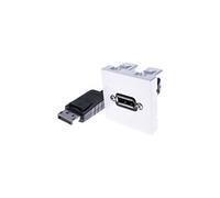 Plastron 45 x 45 avec câble DisplayPort coudé - 10m