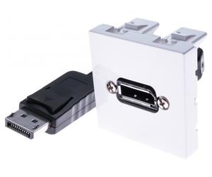 Plastron 45 x 45 avec câble DisplayPort coudé - 5m