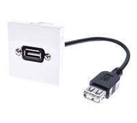 Plastron 45 x 45 avec câble USB coudé - 10cm