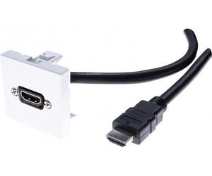 Plastron 45 x 45 avec cordon HDMI coudé - 15m