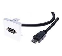 Plastron 45 x 45 avec cordon HDMI coudé - 15m G