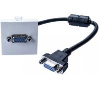 Plastron 45 x 45 avec cordon VGA coudé - 0,2 m