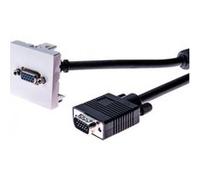 Plastron 45 x 45 avec cordon VGA coudé - 5 m