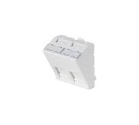 Generique Plastron 45x45 incliné 30° pour 2 ports RJ45 keystone