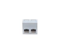 DEXLAN Plastron 45X45 incline 30° 2 ports RJ45 cat 6A stp G