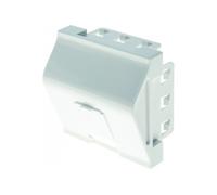 Plastron 45x45 incliné 30° pour 1 port RJ45 keystone