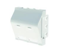 Plastron 45x45 incliné 30° pour 2 ports RJ45 keystone