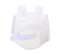 Plastron de Protection pour Garçon Fille Muay Thai, Polyester Blanc | Design Ventilé, Coupe Ergonomique et Réversible, Rembourrage Épais Devant et Derrière, pour Entraînement et Sparring