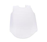 Plastron de Protection Thoracique pour Garçon Fille, Gilet Ajustable | Polyester Blanc, Ventilation Soignée et Coutures Robustes, pour Sparring en Cours de Martial Arts