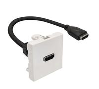 Plastron HDMI - WAYTEX - 37267 - 45x45 mm - Câble 20 cm - F/F femelle