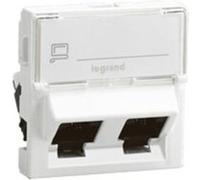 Legrand Prise double 076506 Catégorie 6 FTP inclinées à 45° Mosaic 2 modules Blanc
