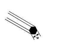 Plastruct Styrene 0.5mm Hexagon Rods 10pcs # MRX-20