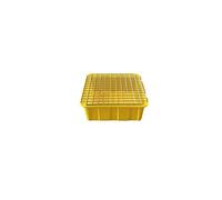 Plast'Up Rotomoulage BAC DE RETENTION POUR BIDONS 80L AVEC CAILLEBOTIS JAUNE