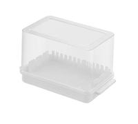 Plat à beurre avec couvercle Récipient à beurre rectangulaire durable Boîte de précise pour comptoir de cuisine Stockage au congélateur Fabriqué en matériau PP Taille 16,5 x 10 x