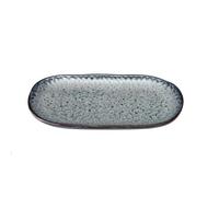 Leonardo Matera 022844 Petit plat de service en céramique - Assiette carrée pour présenter apéro, collations, fromage, etc. - 22 x 12 cm - Passe au micro-ondes et au lave-vaisselle - Anthracite