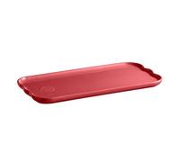 Emile Henry Plat à cake rectangulaire en céramique rose 31,5 x 15 cm