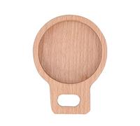Plat à collation en hêtre avec poignée, plat à sauce multi-usages, plateau d’assaisonnement en bois pour la cuisine domestique et l’usage extérieur, plat de service pour apéritifs (Poignée ronde)