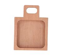 Plat à collation en hêtre avec poignée, plat à sauce multi-usages, plateau d’assaisonnement en bois pour la cuisine domestique et l’usage extérieur, plat de service pour apéritifs (poignée carrée)