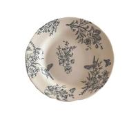 Plat à fleurs médiéval français pour la maison fraîche et exquise - Assiette plate de 20,8 cm