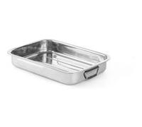 HENDI Plat à Rôtir Profond en Acier Inoxydable, avec Poignées, pour Four, Compatible Lave-Vaisselle, 310x240x(H)45mm