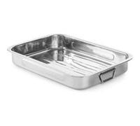 HENDI Plat à Rôtir Profond en Acier Inoxydable, avec Poignées, pour Four, Compatible Lave-Vaisselle, 430x310x(H)60mm