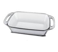 Plat à four avec anses, plat à gratin, moule de cuisson rectangulaire en verre, capacité 3.5 L - Longueur 37.1 x Profondeur 22.9 x Hauteur 7 cm -JUANIO- Transparent G