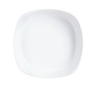 Plat À Four Carré Blanc 23x23cm Smart Cuisine Carine 250°C - Luminarc - Opale Culinaire Extra Léger Et Résistant