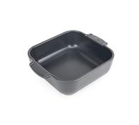 PEUGEOT - Plat Four En Céramique Carré - 21 cm (anses comprises) x 17,5 cm x 6 cm - Contenance : 1,1 L - Garanti 10 Ans - Fabrication Française - Coloris Ardoise