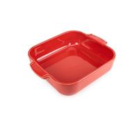 Plat à four céramique Appolia carré rouge 28 cm Peugeot