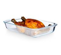 Vilde Plat à gratin en verre ignifuge 29,5 x 17,5 x 5 cm 1,6 l -30°C à +400°C poignées pratiques