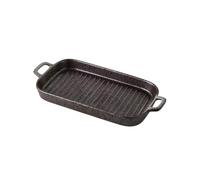 Plat à four Grand plat de cuisson rectangulaire 30,6 cm, en céramique, for la cuisine et un usage quotidien, compatible four micro-ondes(Noir)
