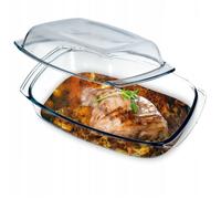 KADAX Plat à Gratin en Verre Résistant à la Chaleur avec Couvercle et Poignées, Cocotte Transparente Idéale pour la Cuisson au Four (Rectangulaire, 4.1L)