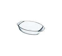 Plat à four - PYREX - Ovale 35x24 cm - Verre transparent - Résistant jusqu'à 300°C - Compatible lave-vaisselle