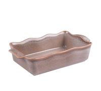 Plat à four rectangle Ely 27x16x7 cm brun porcelaine 27.00x16.00 cm
