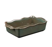 Plat à four rectangle Ely 27x16x7 cm vert porcelaine 27.00x16.00 cm