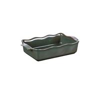 Plat à four rectangle Ely 31x17x7 cm vert porcelaine 31.00x17.00 cm