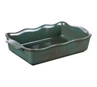 Plat à four rectangle Ely 36x21x8 cm vert - Table Passion - Vert - Porcelaine Vert G