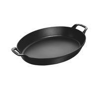 STAUB Plat à four ovale en fonte Staub 37 cm Noir
