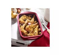 Plat à four rectangulaire et couvercle en verre 3.6l Pebbly