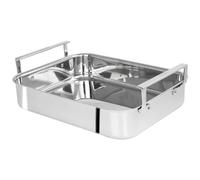Plat à Four Roaster à 2 anses larges en inox Multiply sans accessoire 38x 33,5 cm