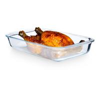 Vilde Plat à gratin en verre ignifuge 29,5 x 17,5 x 5 cm 1,6 l -30°C à +400°C poignées pratiques