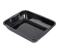 Zenker 7203 Plat à four émaillé taille XXL rectangulaire, plat à rôti, plat rectangle, plat à four, Acier émaillé, noir, 40 x 34 x 8 cm