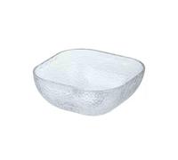 Plat à fruits Bol à fruits ondulé à l'eau, bol à fruits carré en verre, assiette décorative, assiette à collation domestique, assiette à bonbons, assiette à fruits corbeille à fruits pour comptoir de