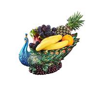 Plat à fruits Grand plateau de fruits style européen salon plateau de collation domestique plateau de fruits secs ornements décoratifs de bureau stockage à domicile plateau de fruits de paon corbeille