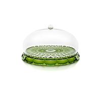 Plat À Gâteau Avec Cloche En Acrylique Biologique Vert